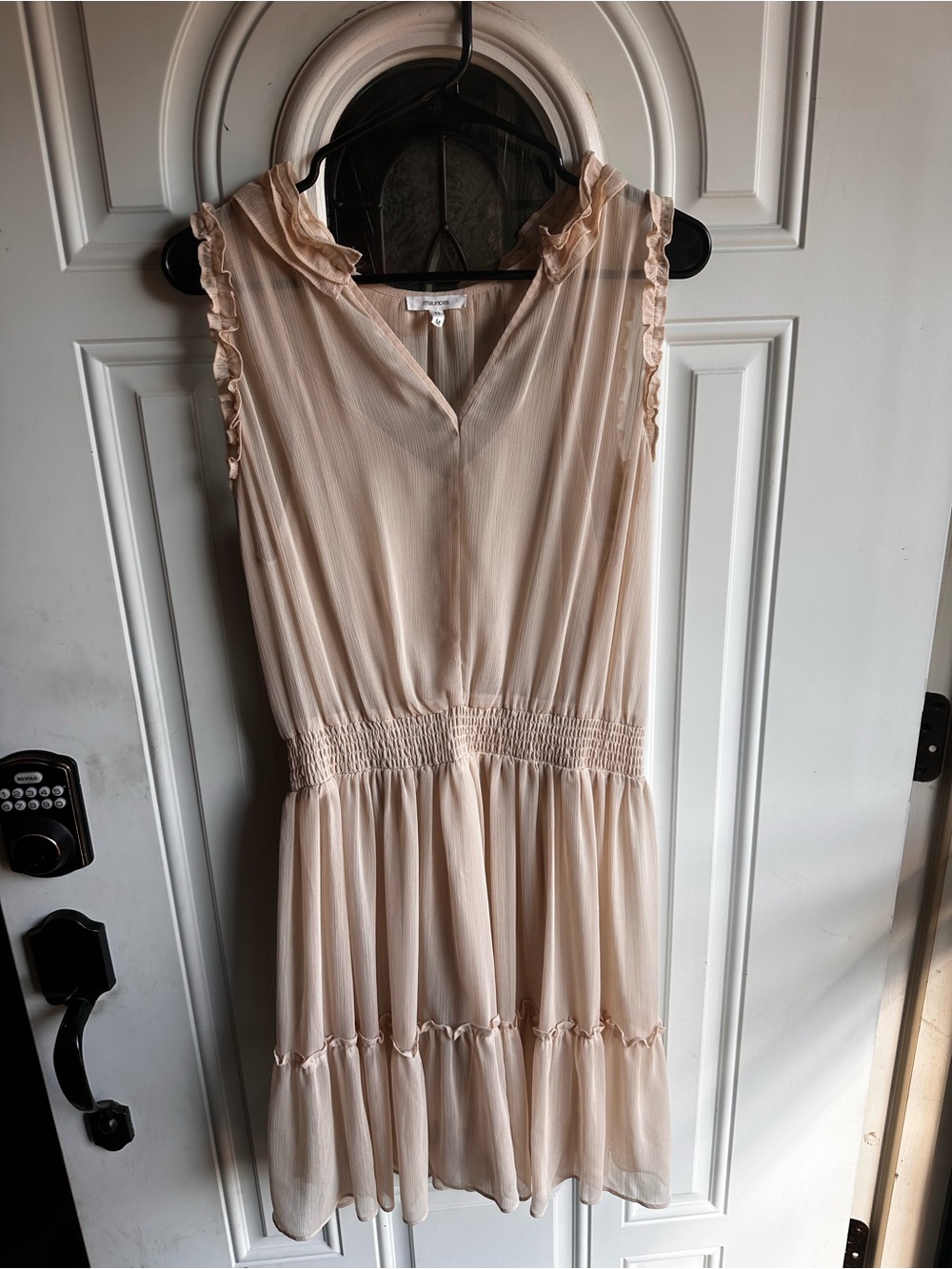 Maurices Blush Ruffle-Trim Sleeveless Tiered Dress